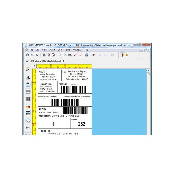 Software De Etiquetas LABEL MATRIX ZEBRA BARCODE